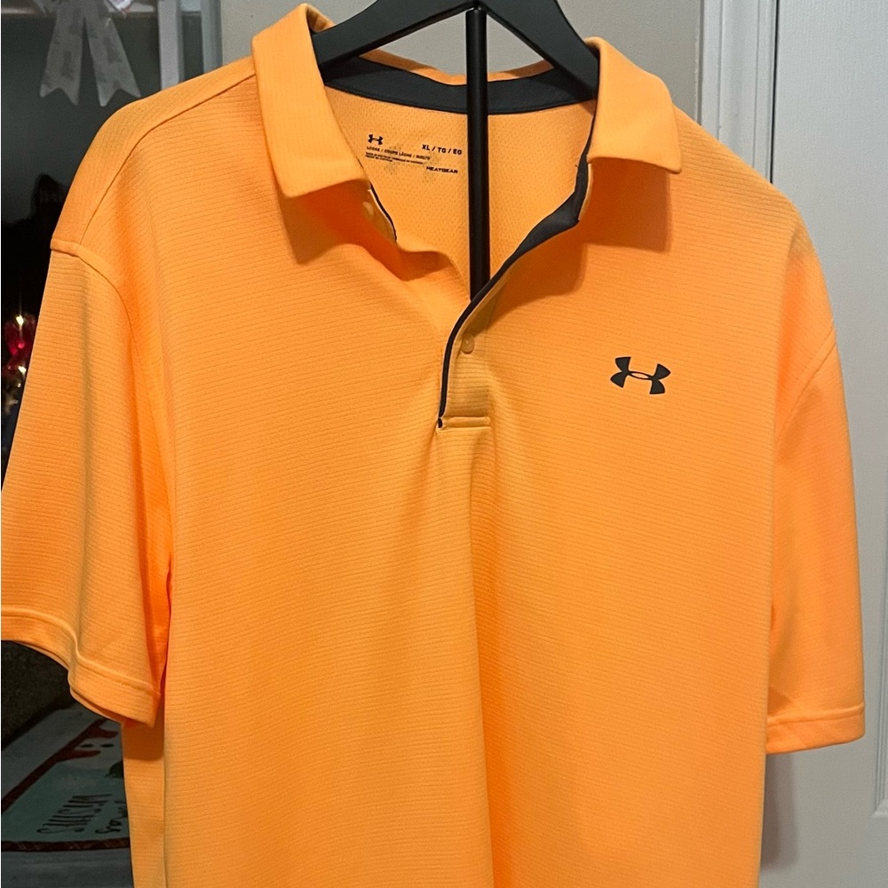 Under Armour Men's Vibrant Orange Polo Shirt